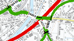 Aufteilung der Achsen der Kantonsstrassen gemäss Strassenverkehr